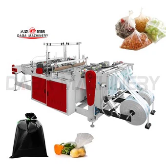 Double Channel Heat Sealing and Cutting Flat Bag Making Machine